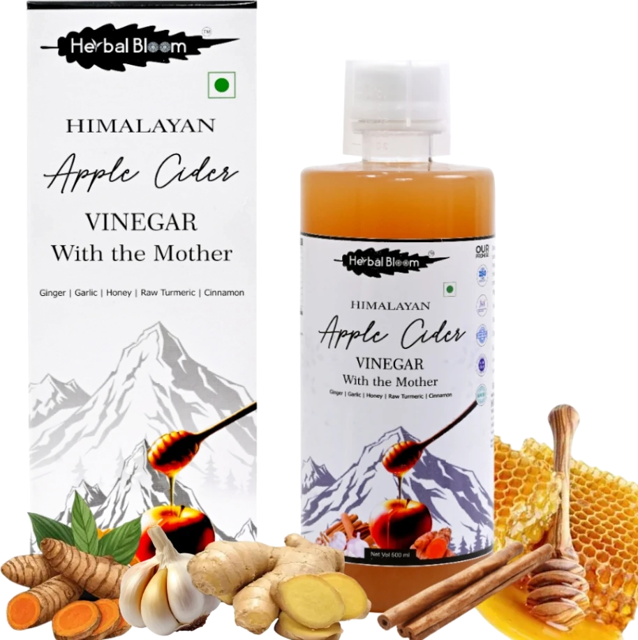Herbal Bloom ACV Infused 5-in-1 Combo Bottle and Packaging Box
