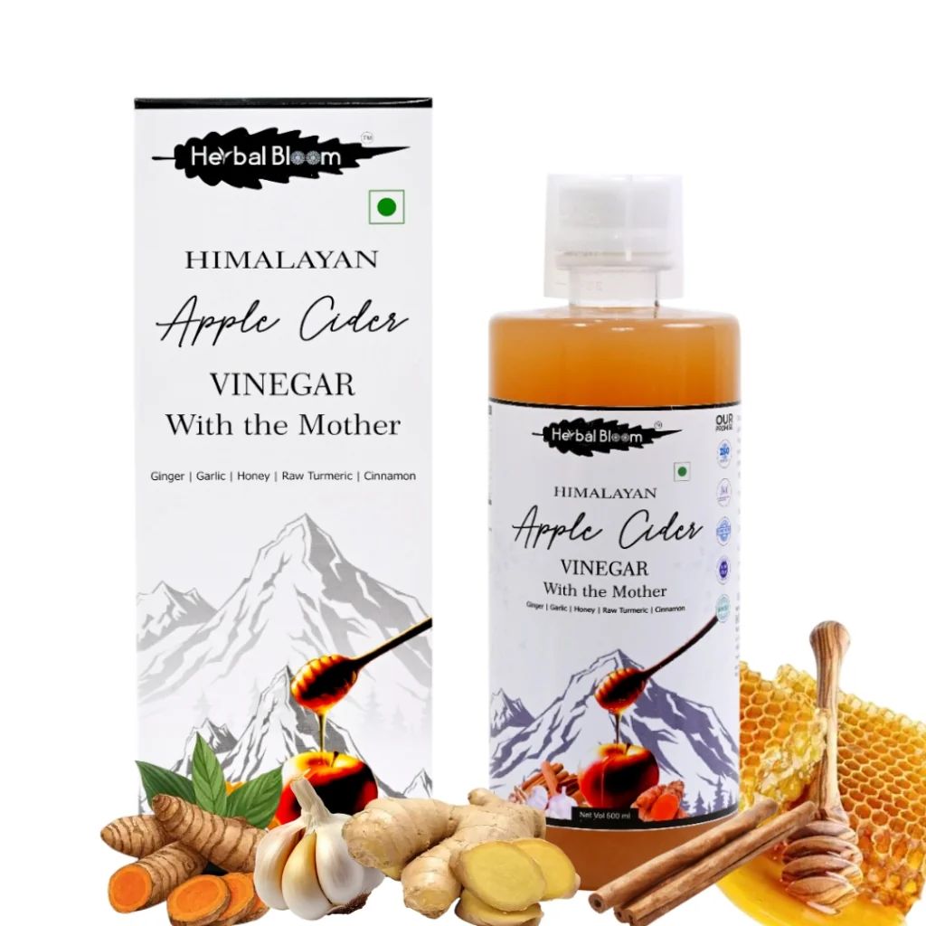 Herbal Bloom ACV Infused with Ginger, Garlic, Turmeric, Cinnamon, Honey